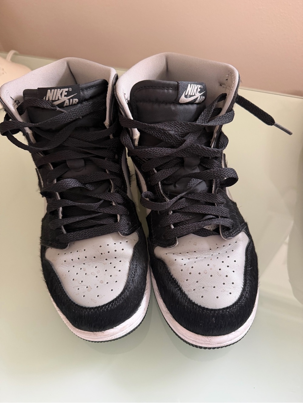 Nike Black and White High-Top Athletic Sneakers